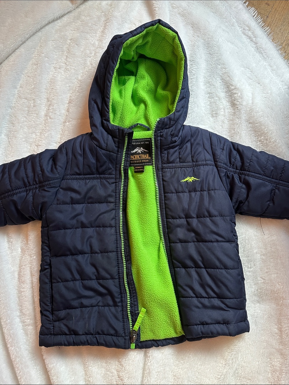 Pacific Trail Outdoor Wear Kids Coat size 2T/24m Navy Blue